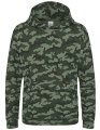 Kinder Camouflage Hoodie AWDis JH014J Green Camo